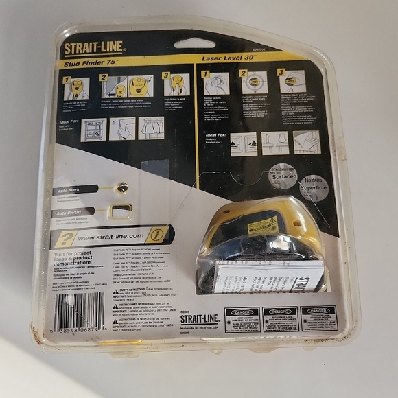 Laser Level and Stud Finder Combo - Yellow - Picture 2 of 2